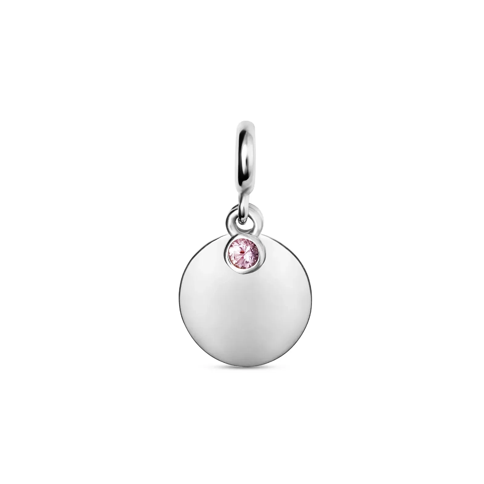 Pingente Life Personalizável III em Prata 925 com Zircônia Rosa — imagem 1