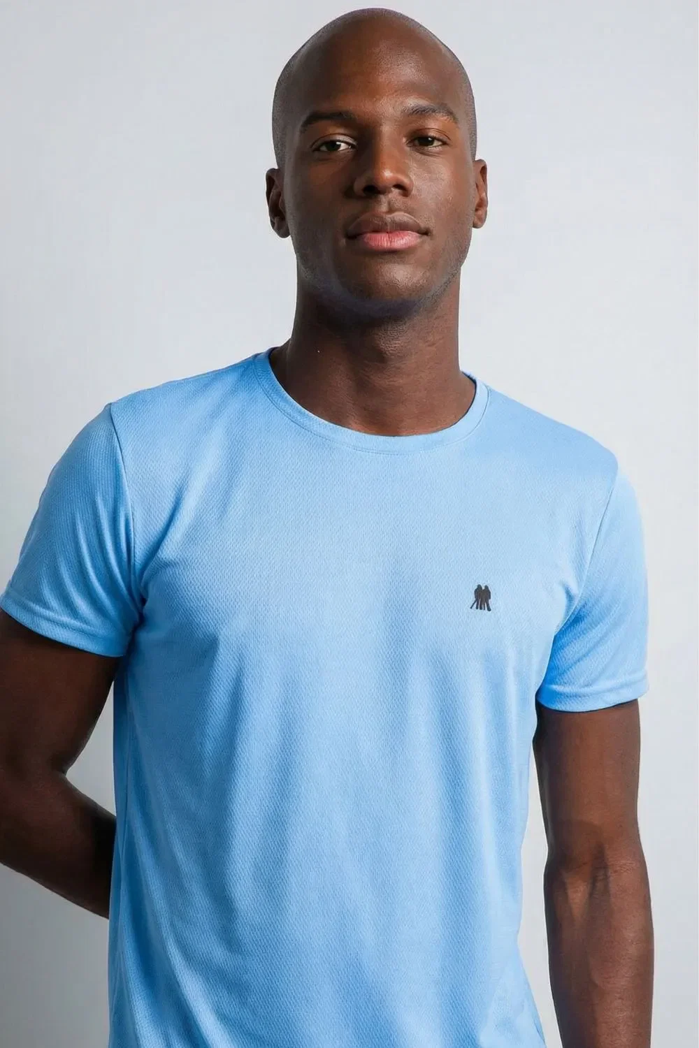Camiseta Masculina Pw Sports Lisa Polo Wear Azul Claro