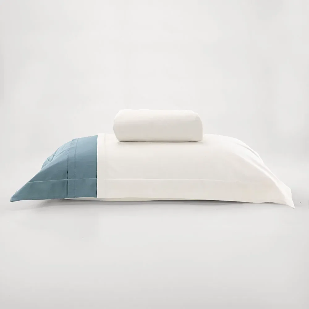 Jogo de Cama 100% Algodão Veloso Anoitecer Azul