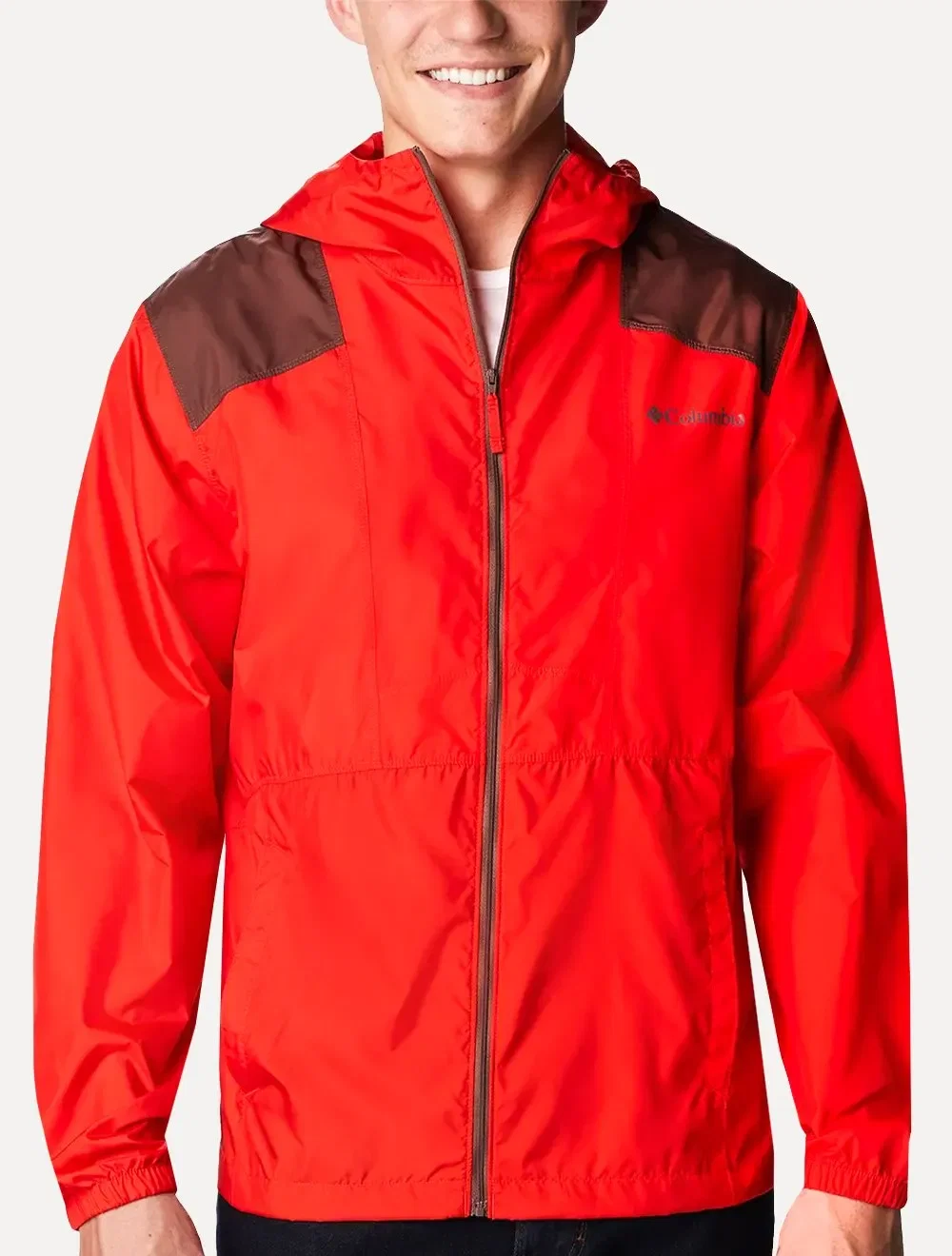 Jaqueta Columbia Masculina Corta Vento Flashback Windbreaker Vermelho Coral