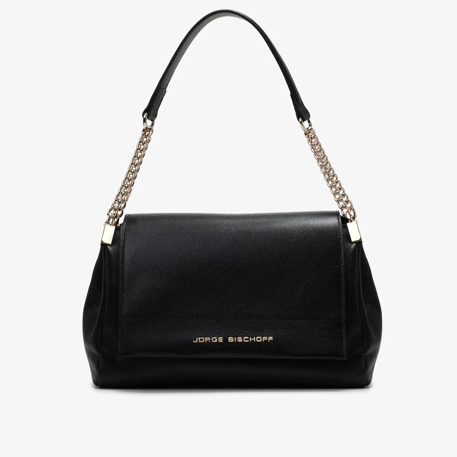 Bolsa De Ombro Preto Couro
