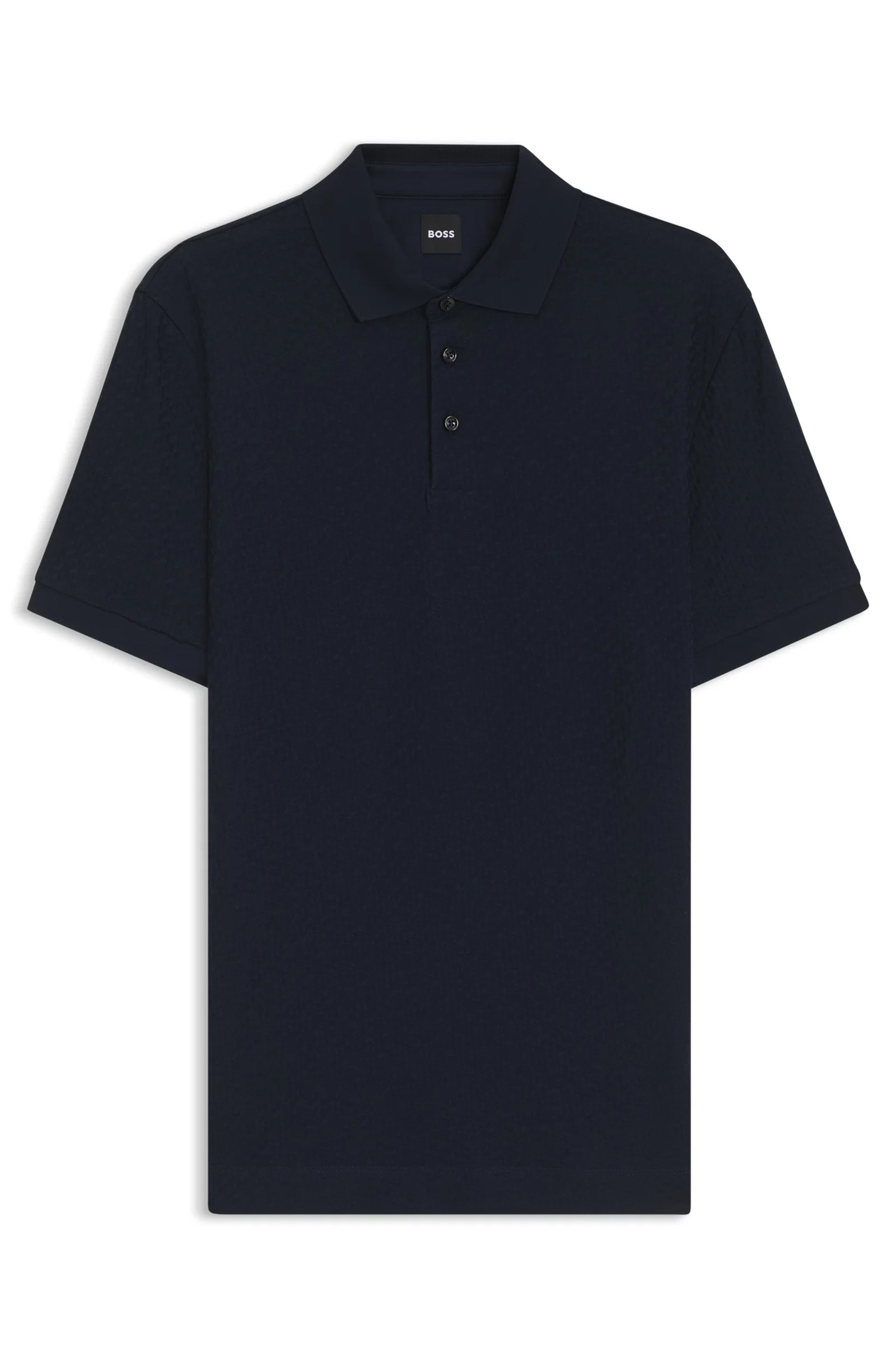 Polo De Algodão Com Jacquard De Monograma