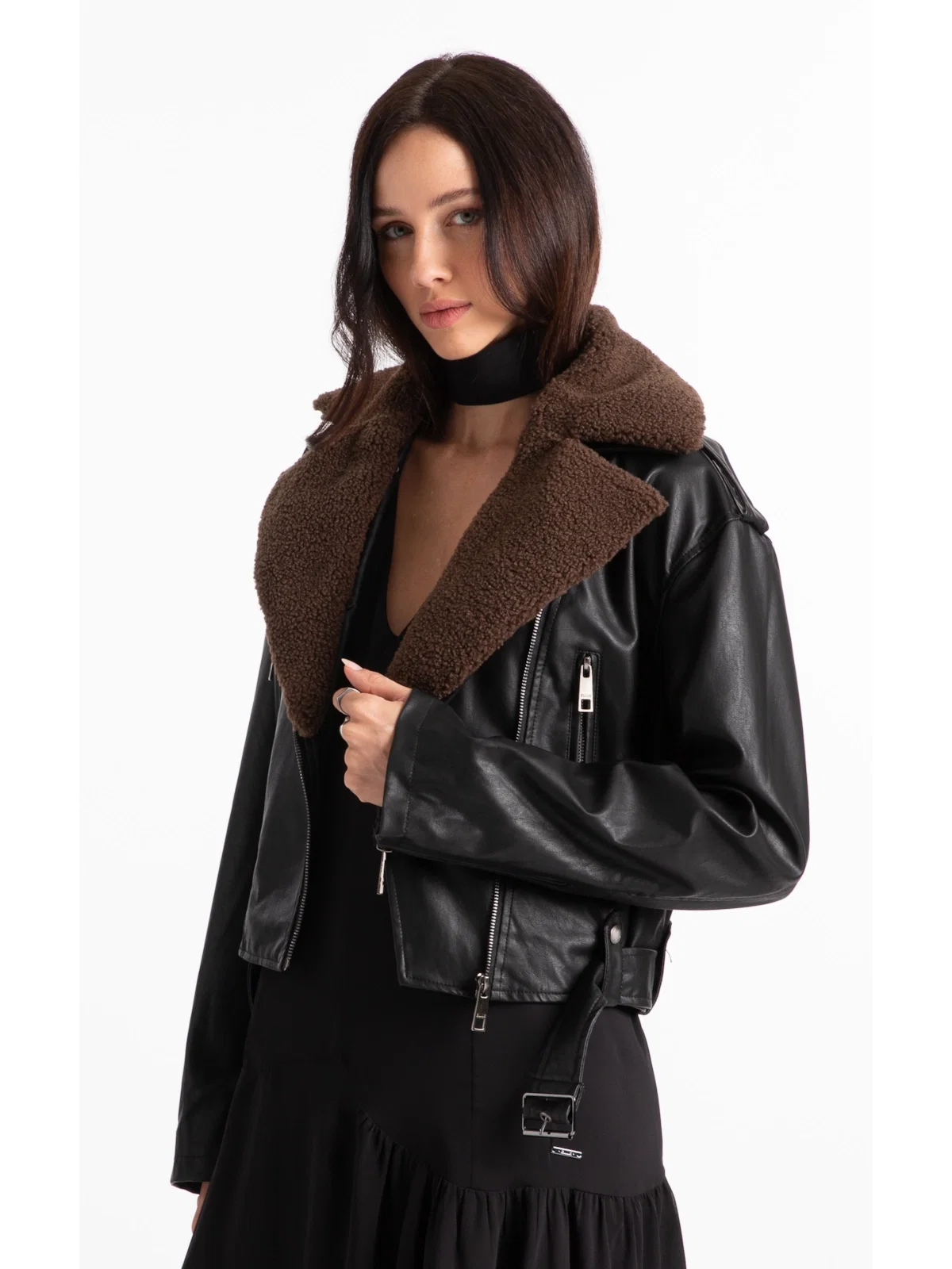 Jaqueta Vegan Leather Perfecto Preto