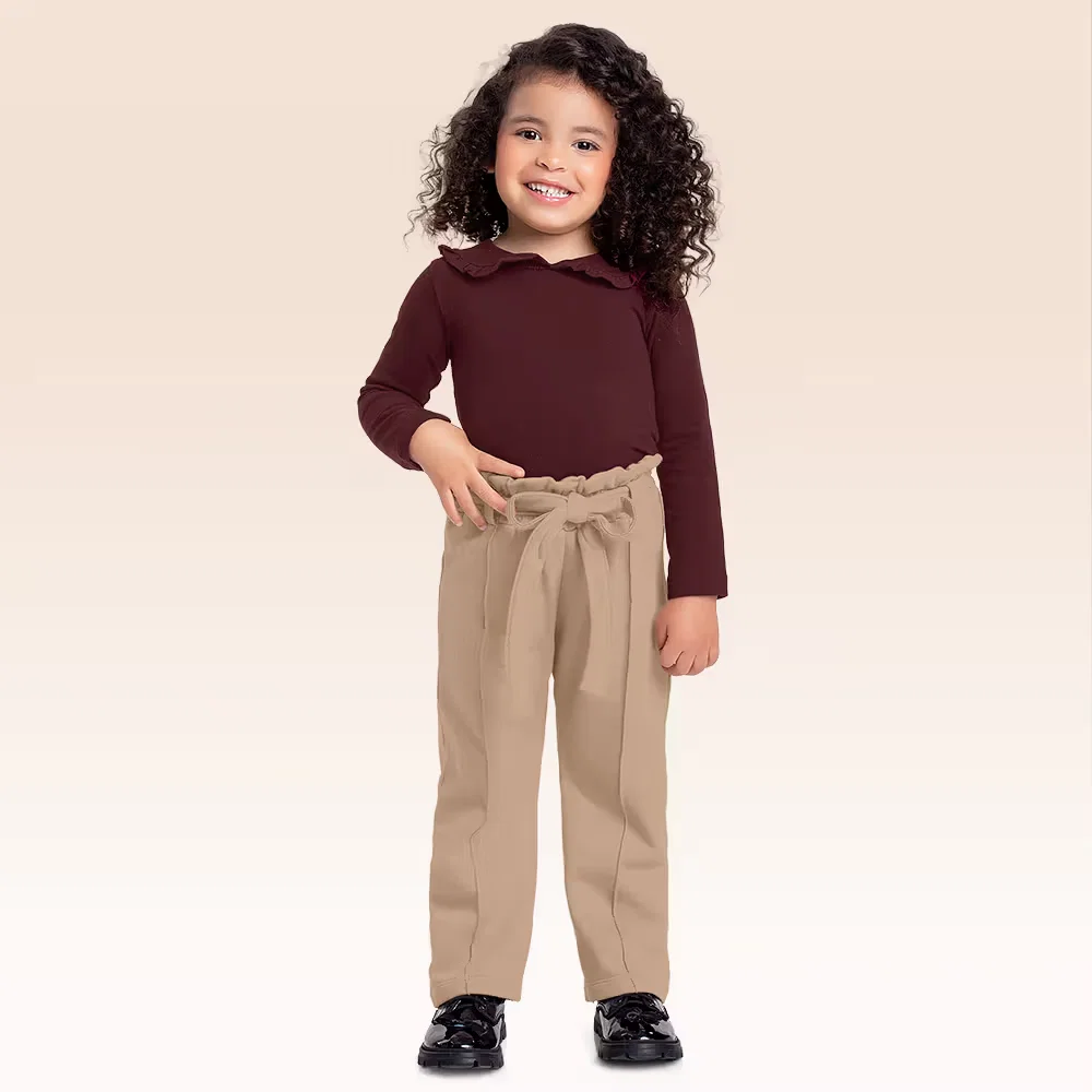 Calça em moletom com laço