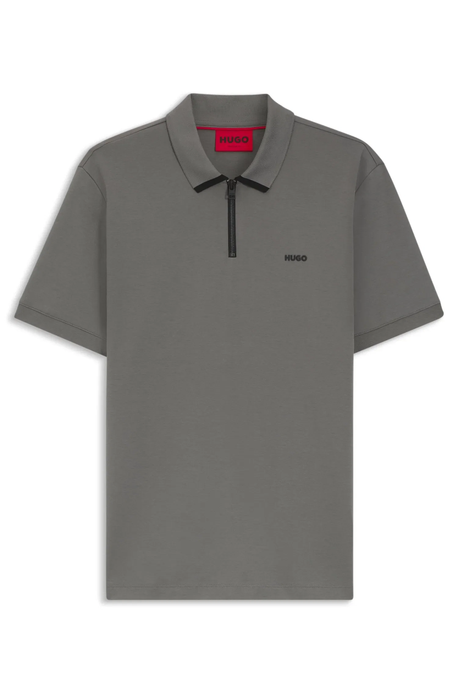Polo Em Piqué De Algodão Com Logo Contrastante — imagem 1