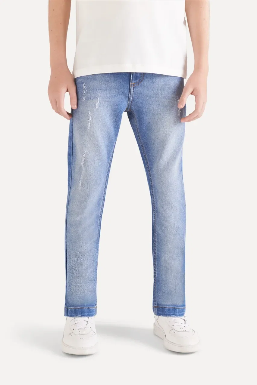 Calça RESERVA MINI Jeans Skinny Lavagem