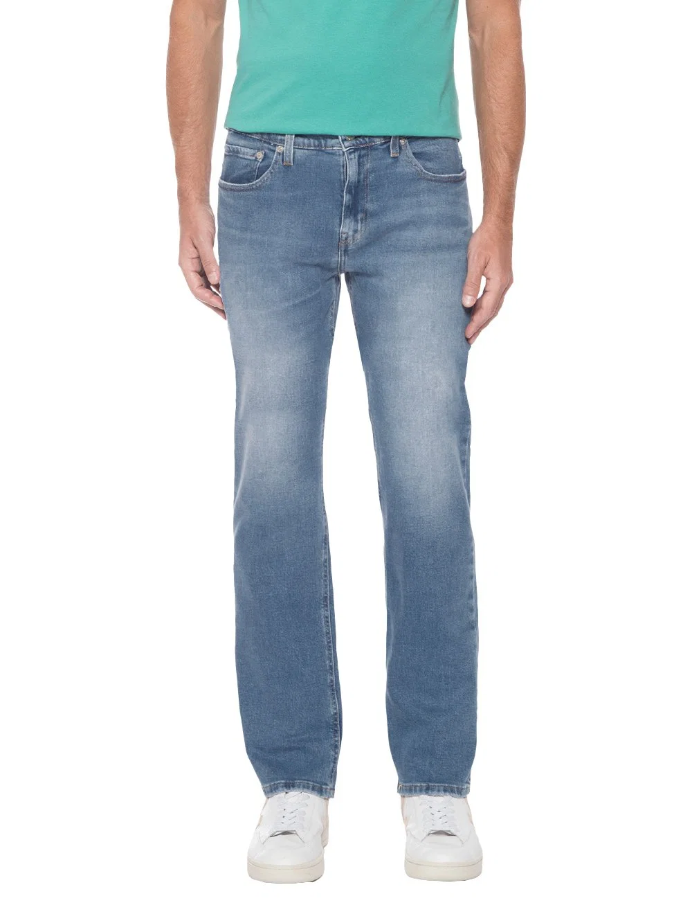Calça Levis Jeans Masculina 514 Straight Washed Clara