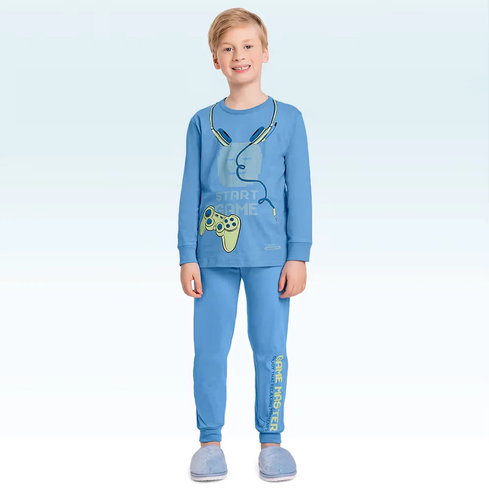 Conjunto pijama camiseta manga longa e calça