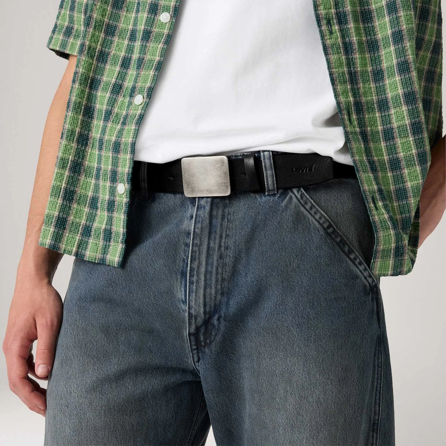 Cinto Levi's® Ryder Plaque Buckle Preto