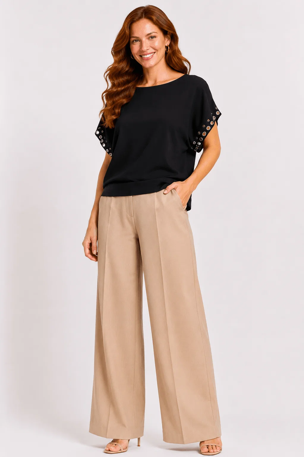 Blusa Tricot Ampla Detalhe Manga - Preto — imagem 1