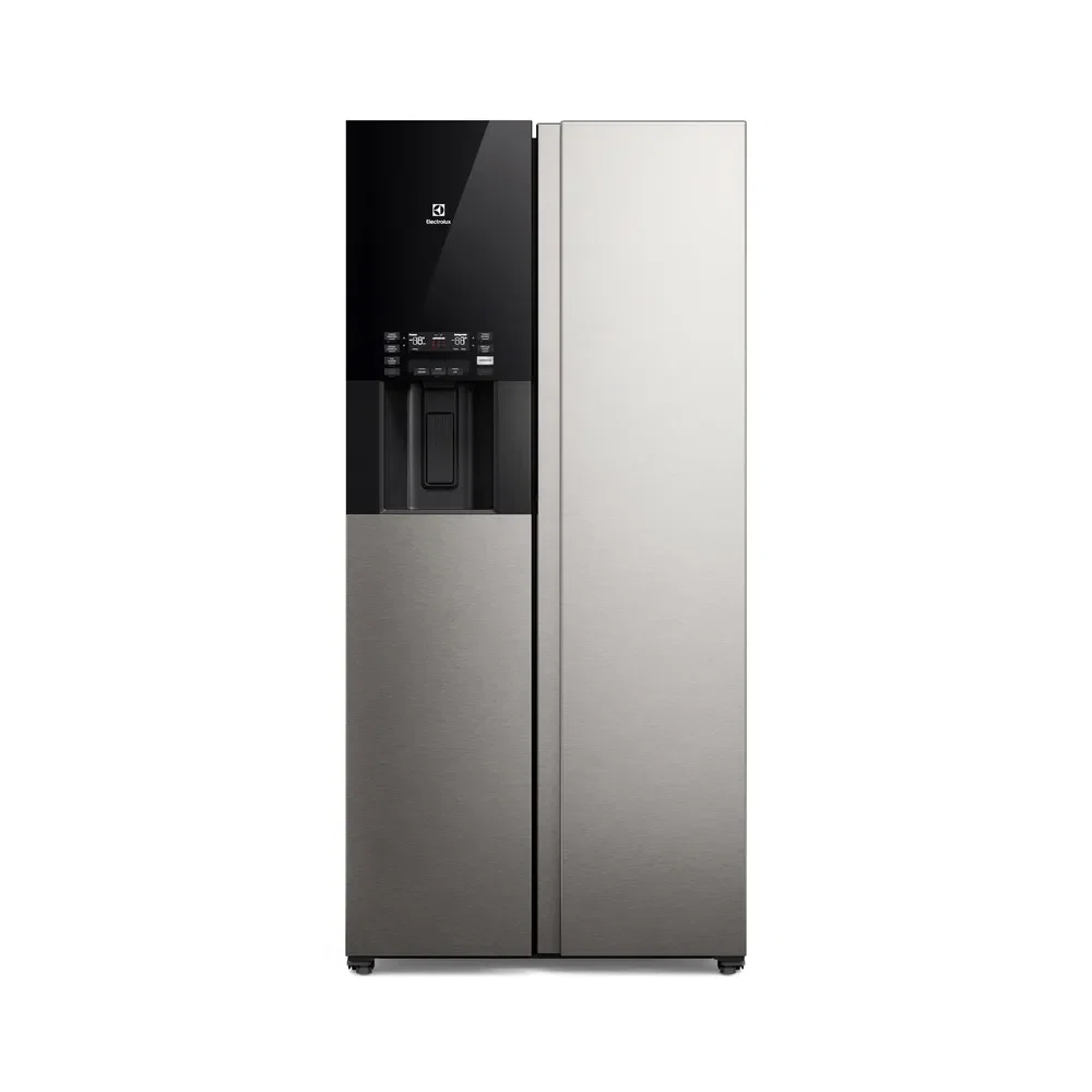 Geladeira Electrolux Frost Free Inverter 481L AutoSense e Água e Gelo na Porta Side by Side Inox Look (ES4WS) — imagem 1