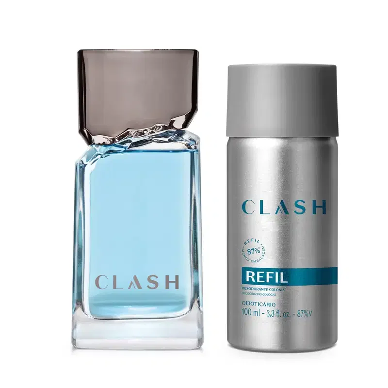 Combo Clash: Desodorante Colônia 100ml + Refil 100ml — imagem 1