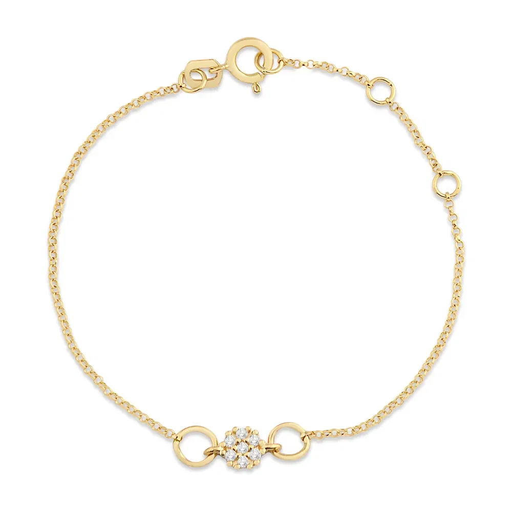 Pulseira Baby em Ouro Amarelo 18k com Diamantes