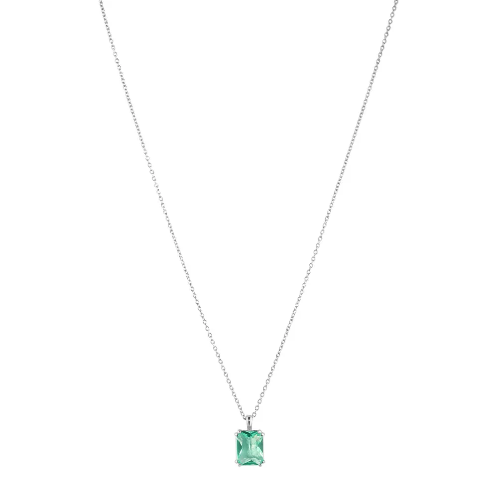 Colar Life Royal em Prata 925 com Pedra Verde, 45cm — imagem 1
