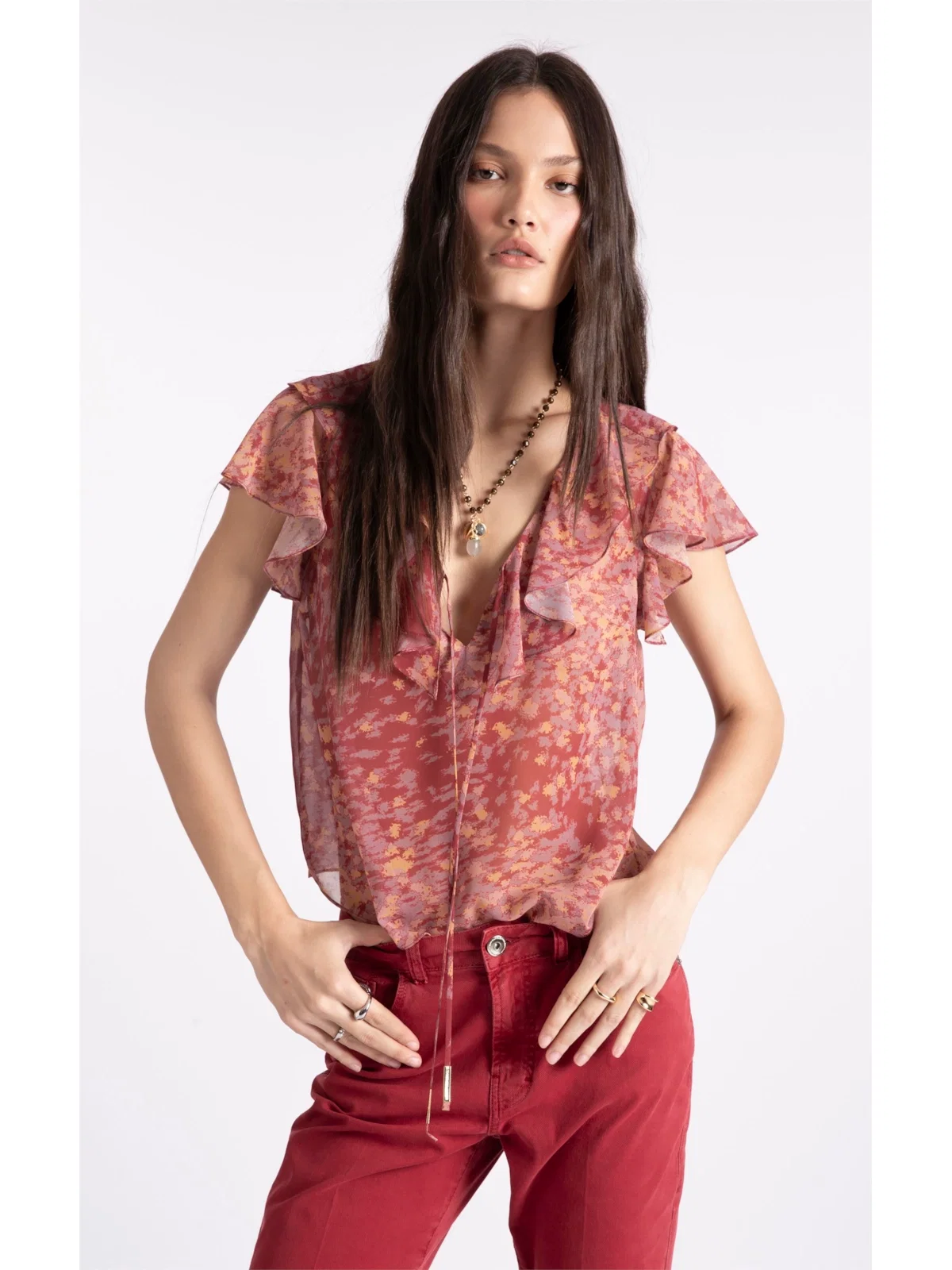 Blusa Watercolor Babadoss Cobre