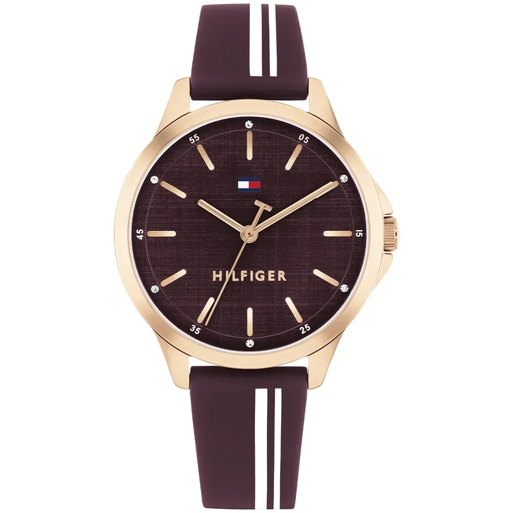 Relógio Tommy Hilfiger Chloe Feminino em Borracha Vinho 1782825