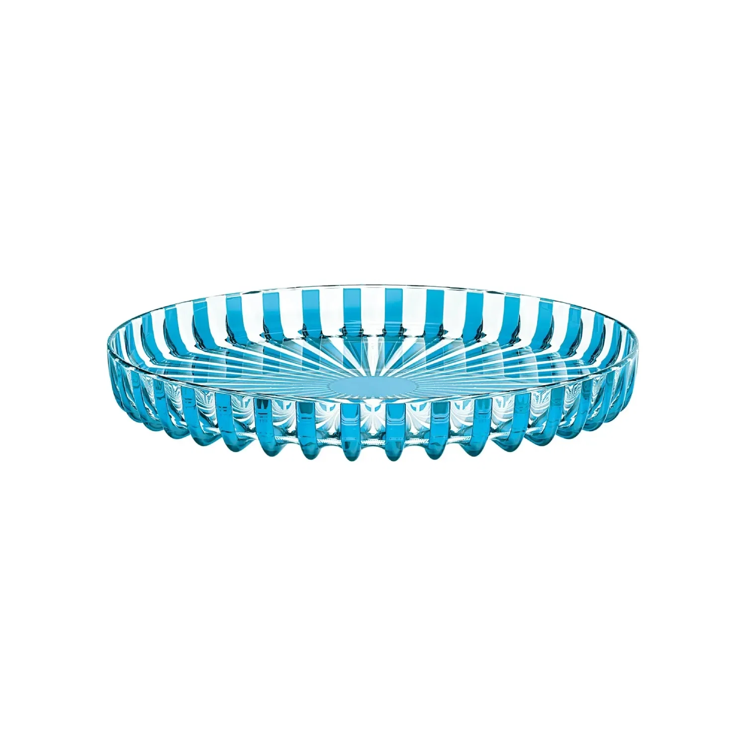 Bandeja Redonda em Acrílico Dolcevita 35x31x31cm Guzzini Azul