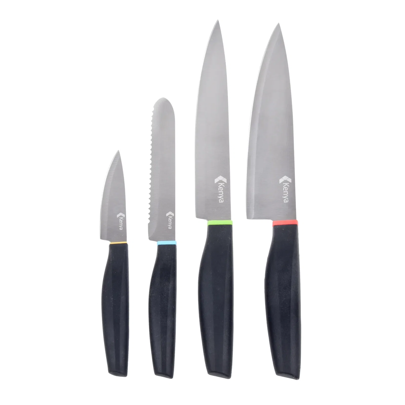 Conjunto de 4 Facas Kitchen em Aço Inox Kenya — imagem 1