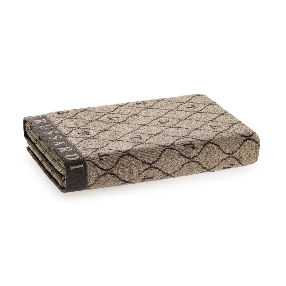 Toalha Banhão 540g/m² em Jacquard Speciale Sépia / Nero