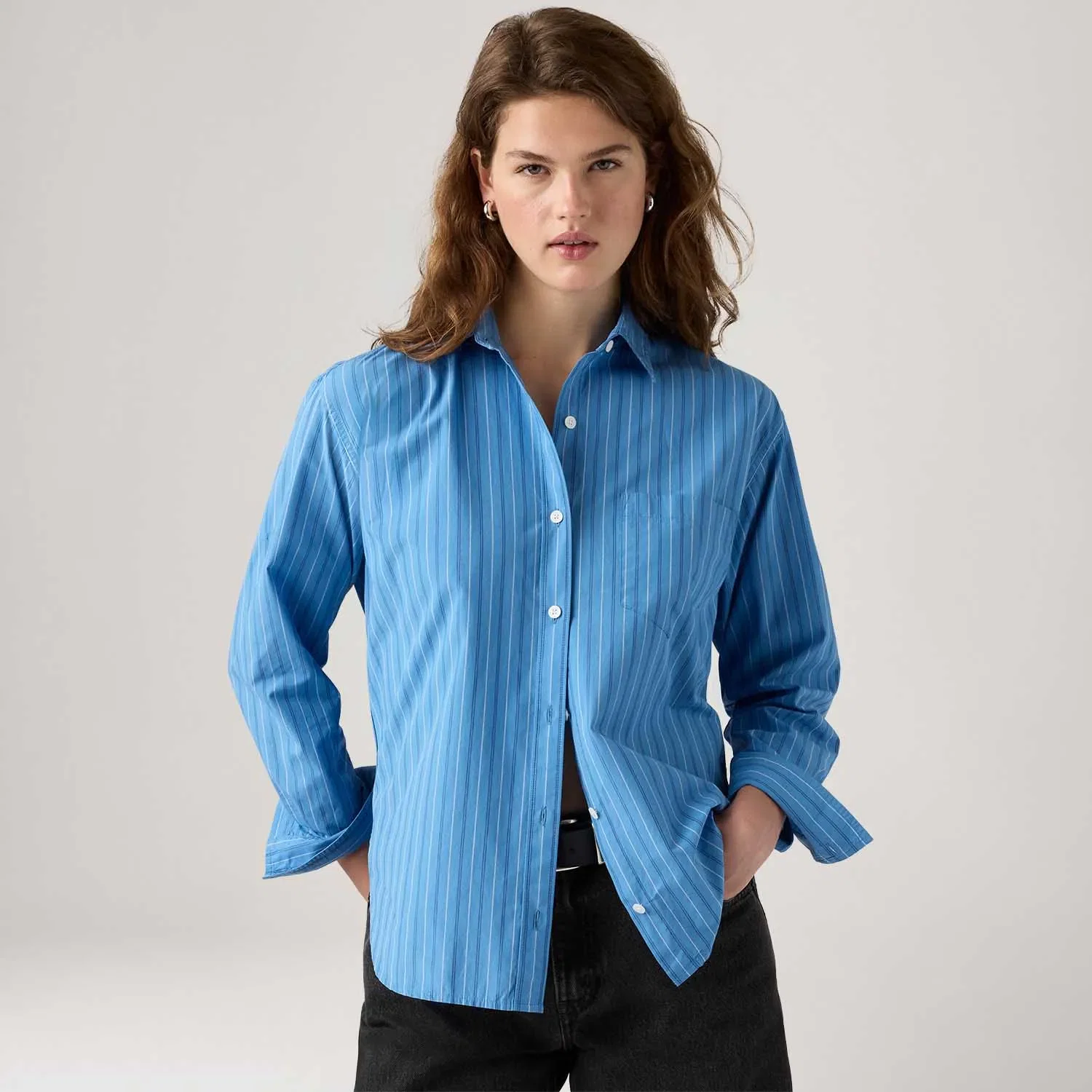 Camisa Levi's® Harlie Boyfiend Azul — imagem 1