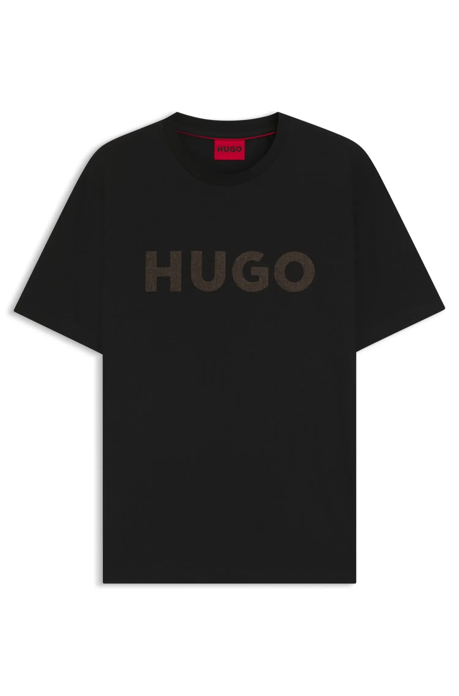 Camiseta De Algodão Jersey Com Logo Em Espinha De Peixe — imagem 1