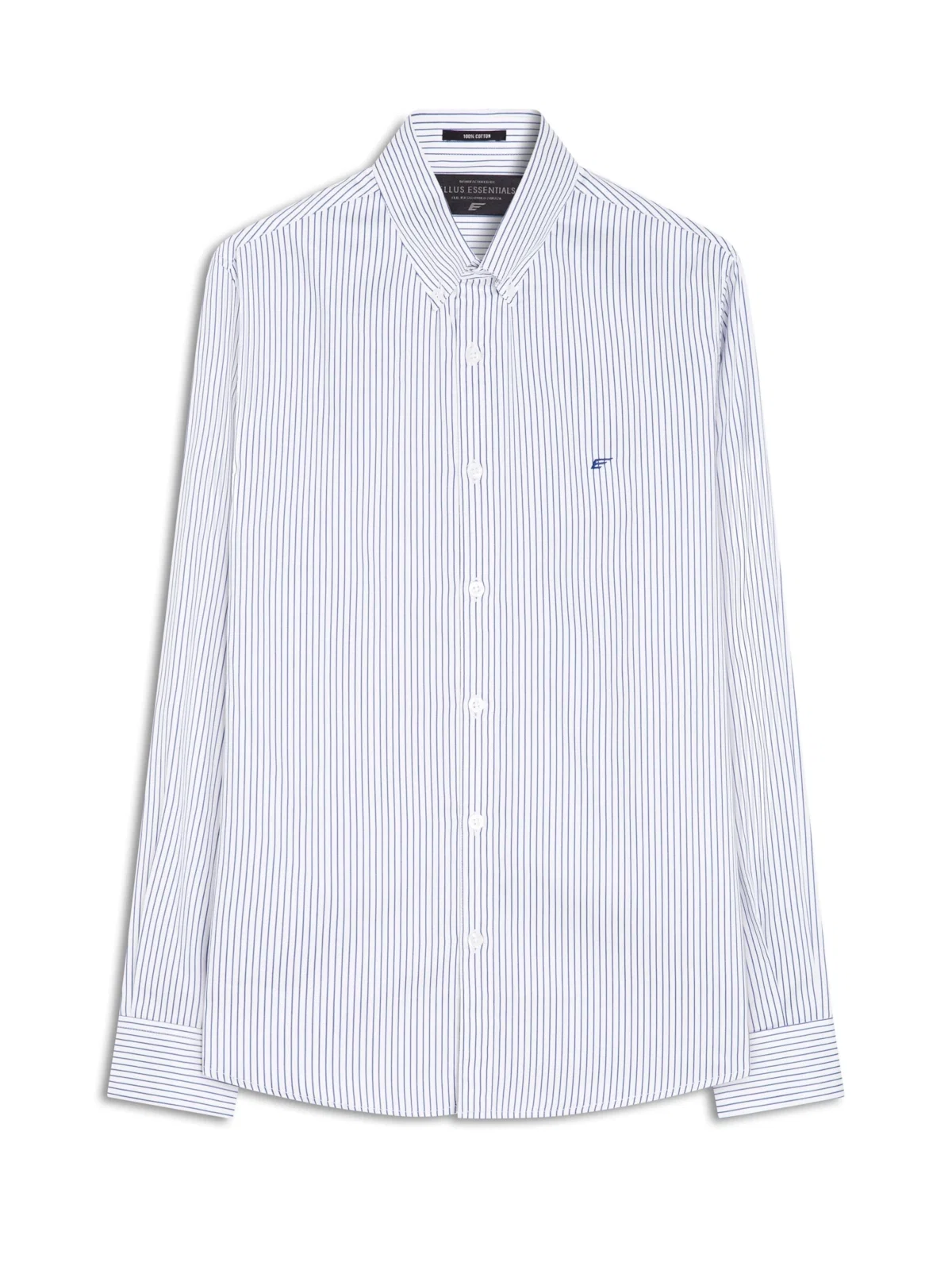 Camisa Satin Slim Button Down Royal