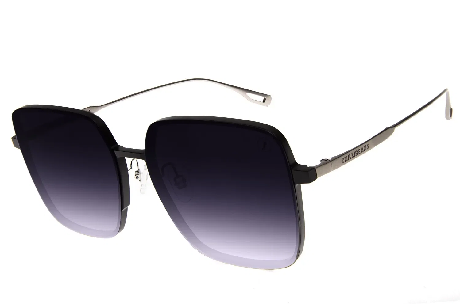 Óculos De Sol Feminino Chilli Beans Quadrado Degradê Preto — imagem 1