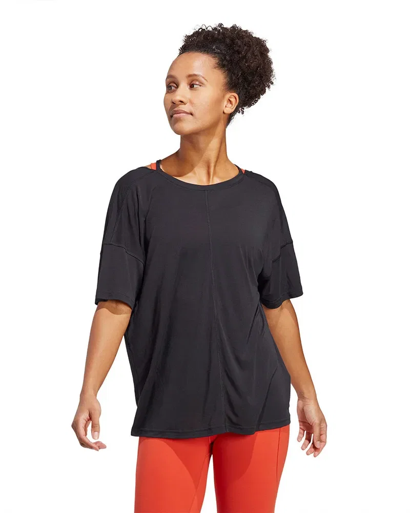 Camiseta Adidas Oversized Yoga Studio Feminina — imagem 1