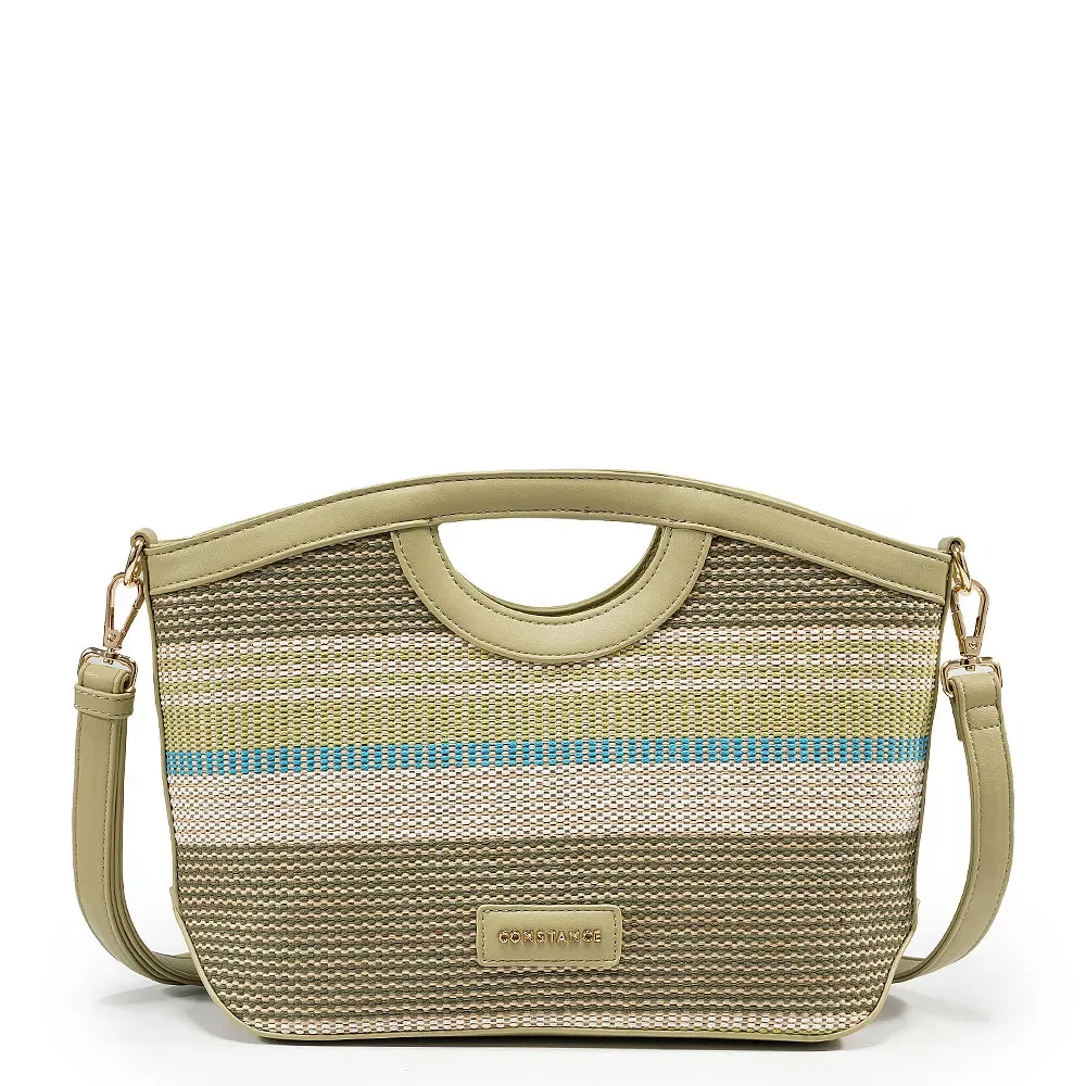 Bolsa de Mão Listrada Verde