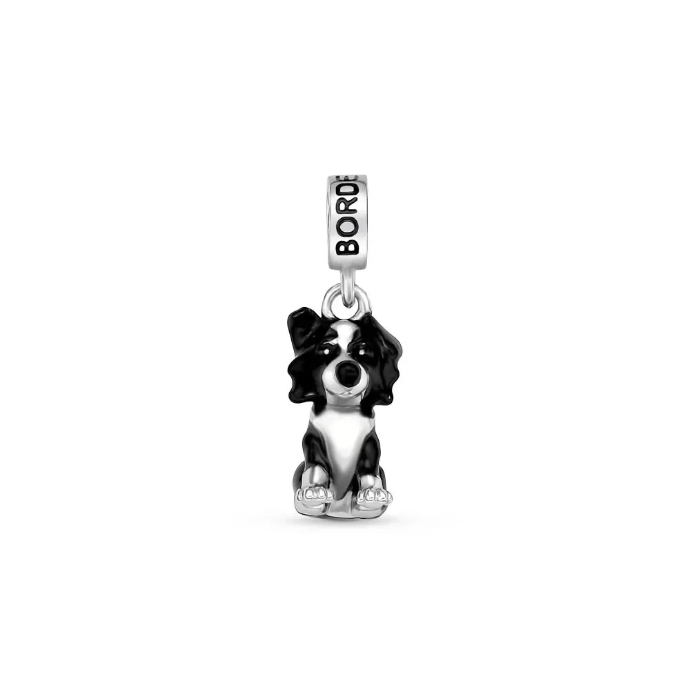 Pingente Life Animal Border Collie em Prata 925 com Esmalte — imagem 1