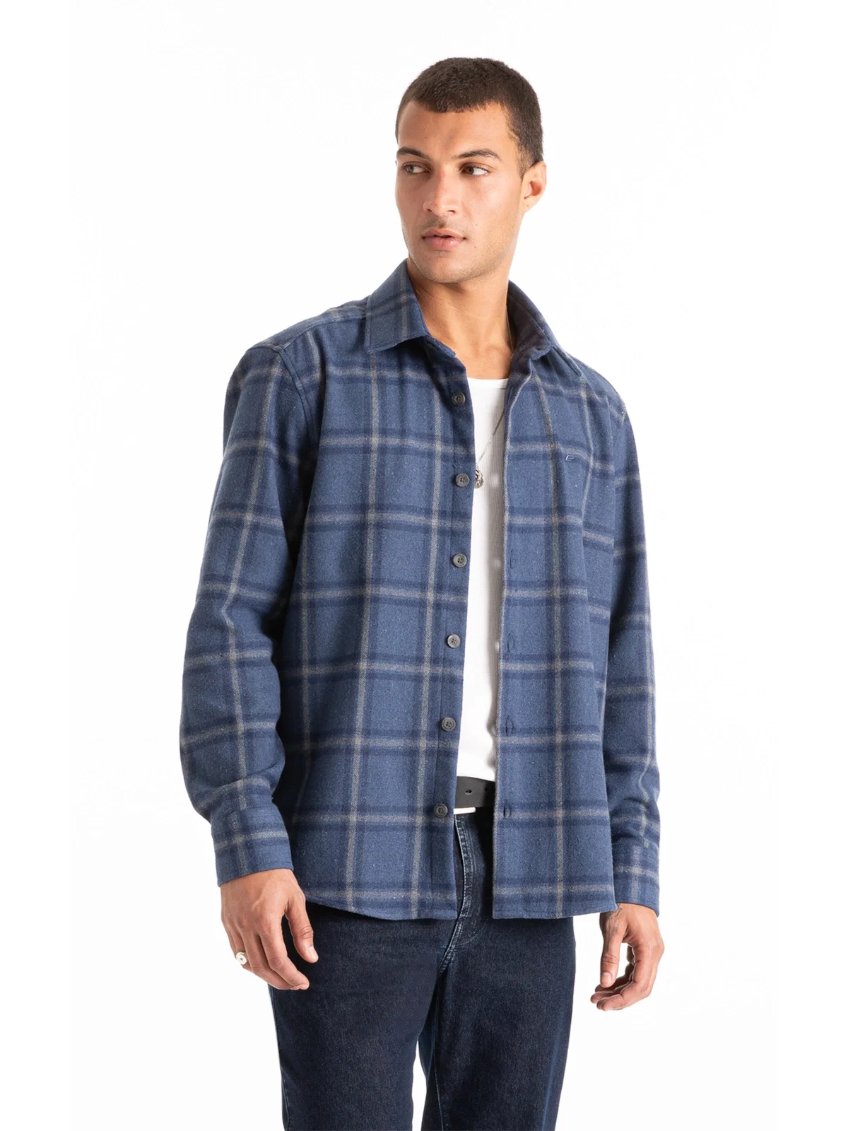 Camisa Wool Touch Dublin Jackshirt Marinho