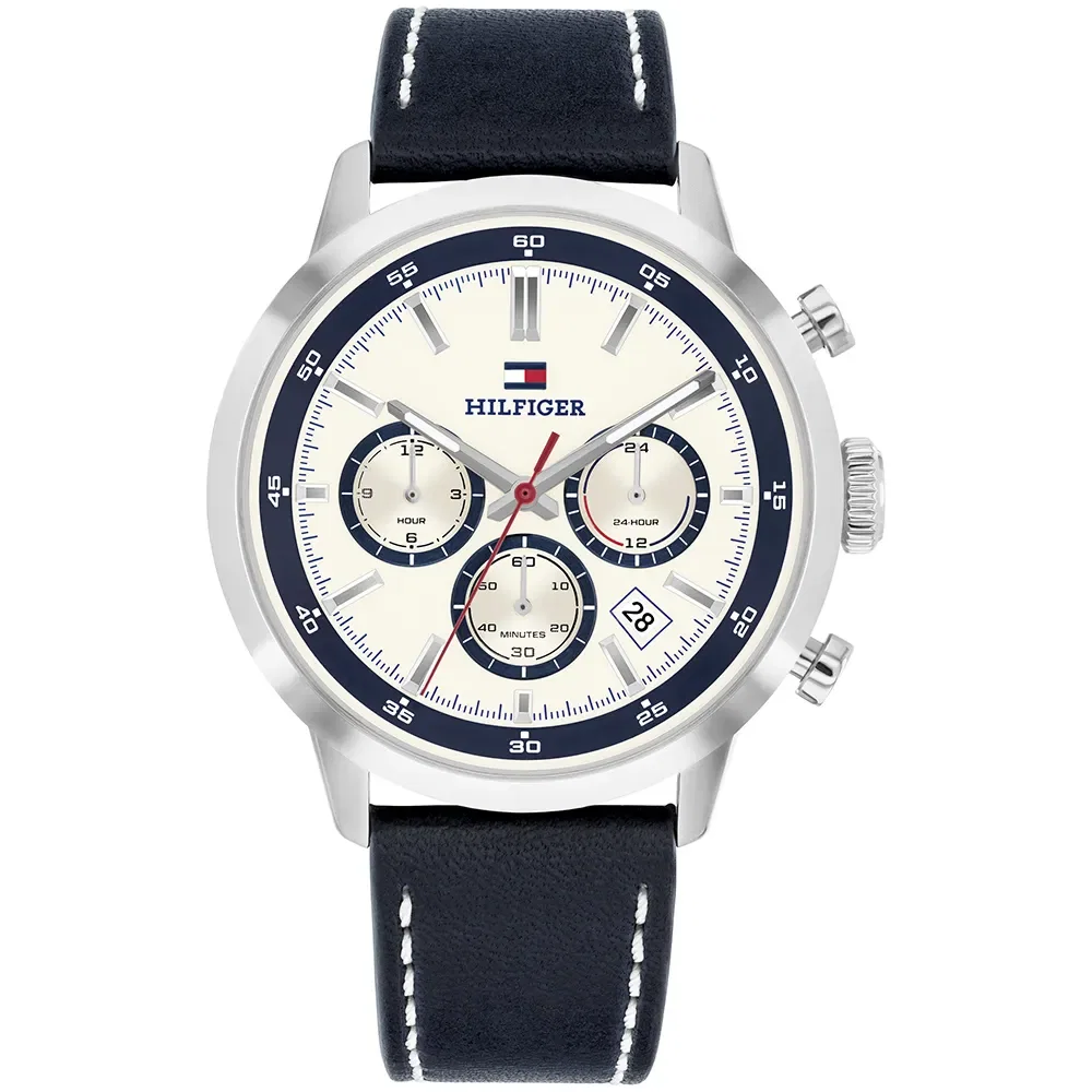 Relógio Tommy Hilfiger Kent Masculino em Couro Azul 1710751