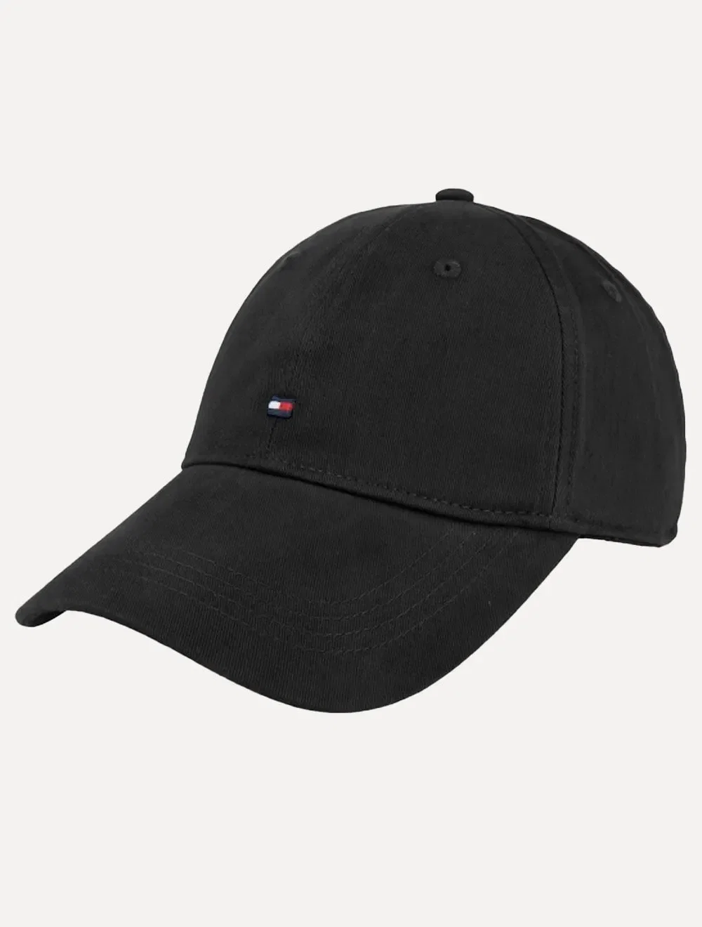 Boné Tommy Hilfiger Masculino Classic Cap Flag Tape Preto