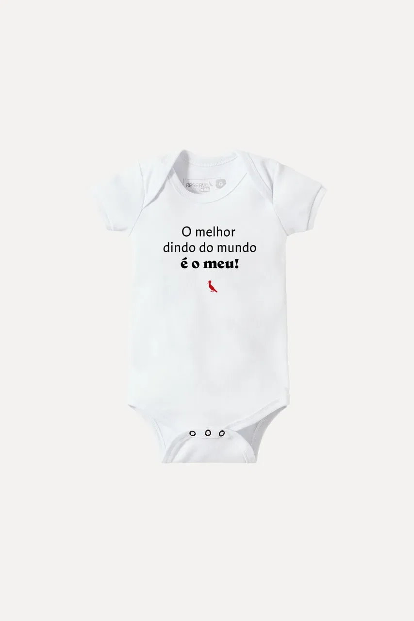 Macaquinho Body Bb Estampa Melhor Dindo