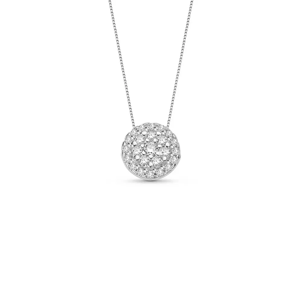 Pingente Lumina em Ouro Branco 18k com Diamantes, 8mm — imagem 1