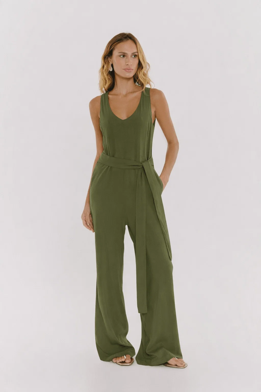 Macacão Maju Com Amarração - Verde Militar