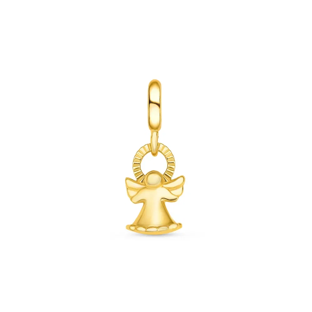Pingente Life Religioso Anjo da Guarda em Prata 925 com Banho de Ouro Amarelo 18k — imagem 1