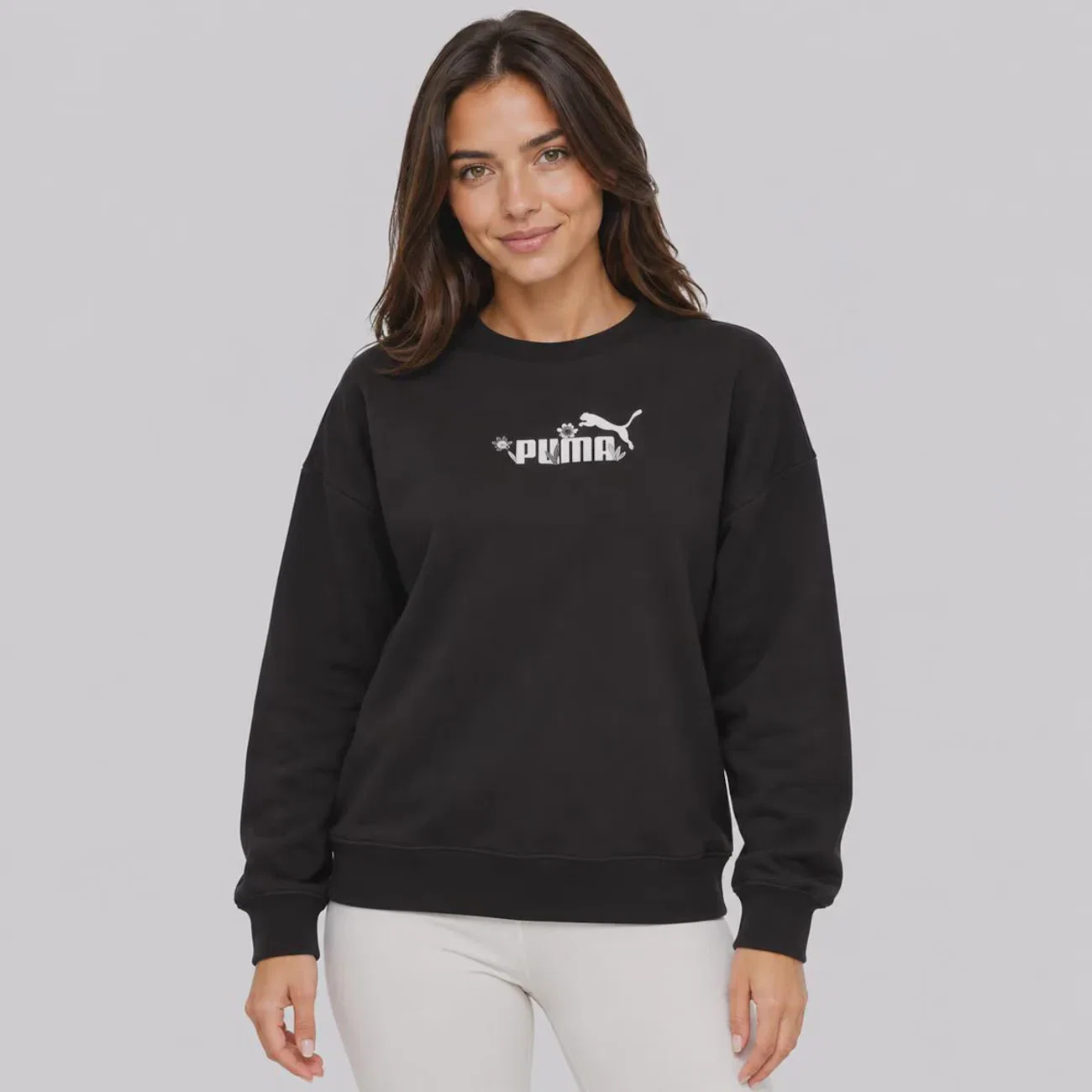 Blusão de Moletom Puma Ess Nature 2.0 Crew FL Feminino