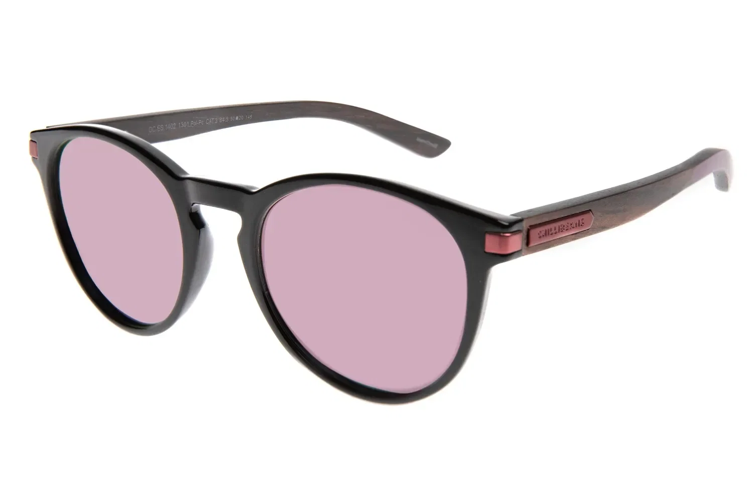 Óculos de Sol Feminino New Retrô Redondo Wood Preto — imagem 1