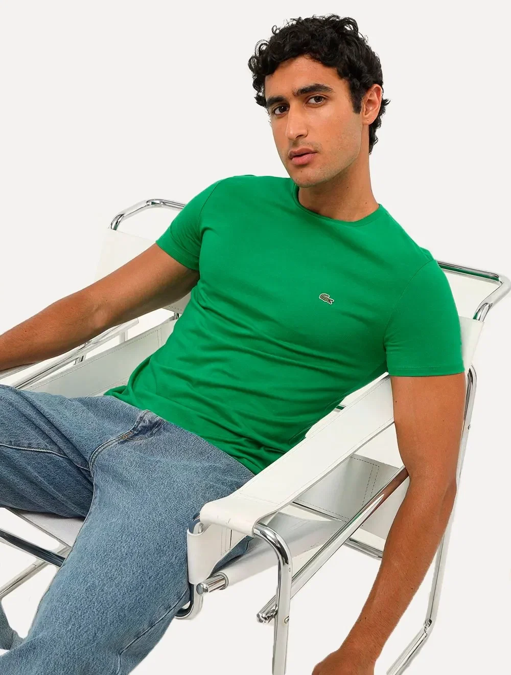 Camiseta Lacoste Masculina Jersey Pima Cotton Verde