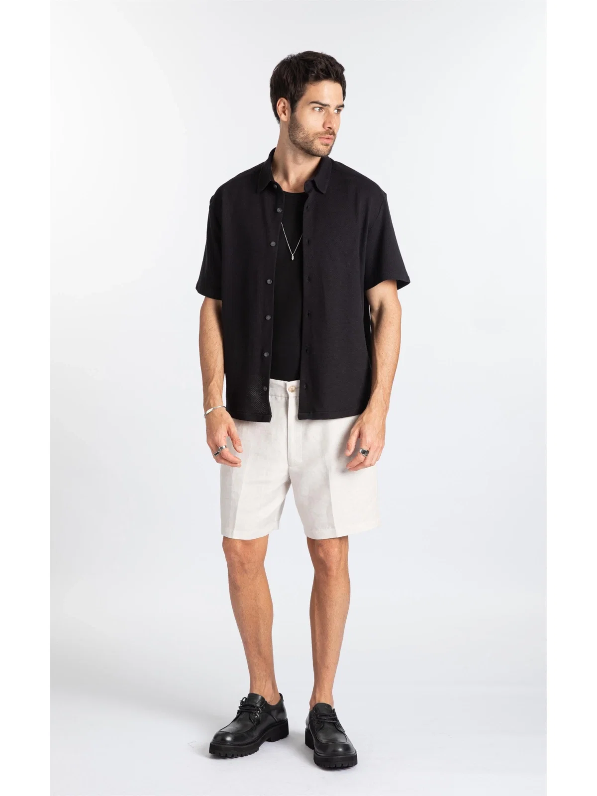 Bermuda Linen Fresh Hawaii Bege — imagem 1