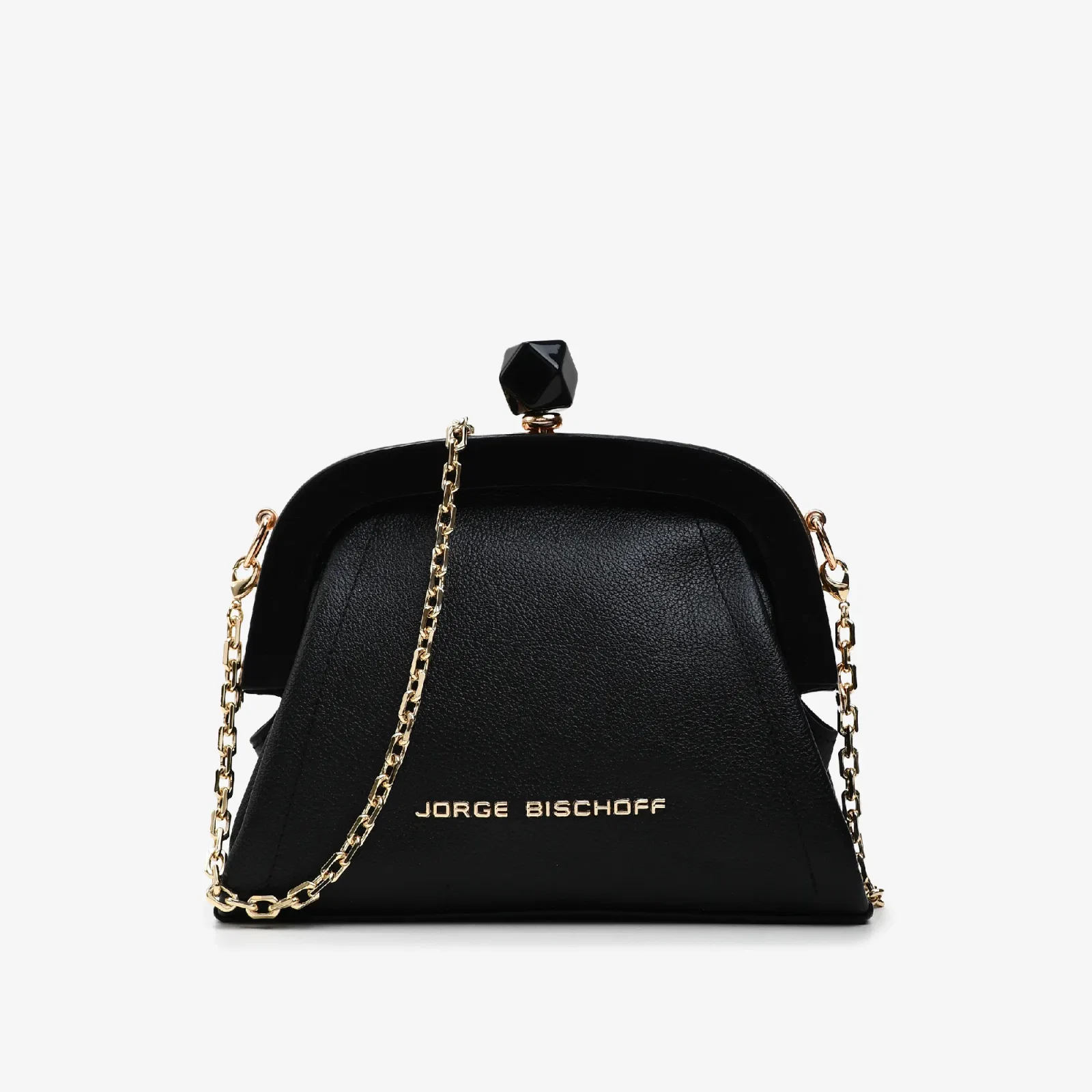 Bolsa Clutch Preto Couro