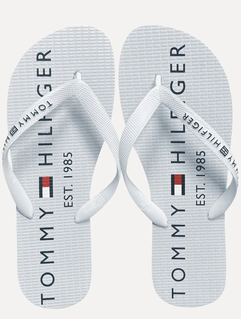 Chinelo Tommy Hilfiger Masculino Rubber Texture Strip Simon 34R Azul / Cinza