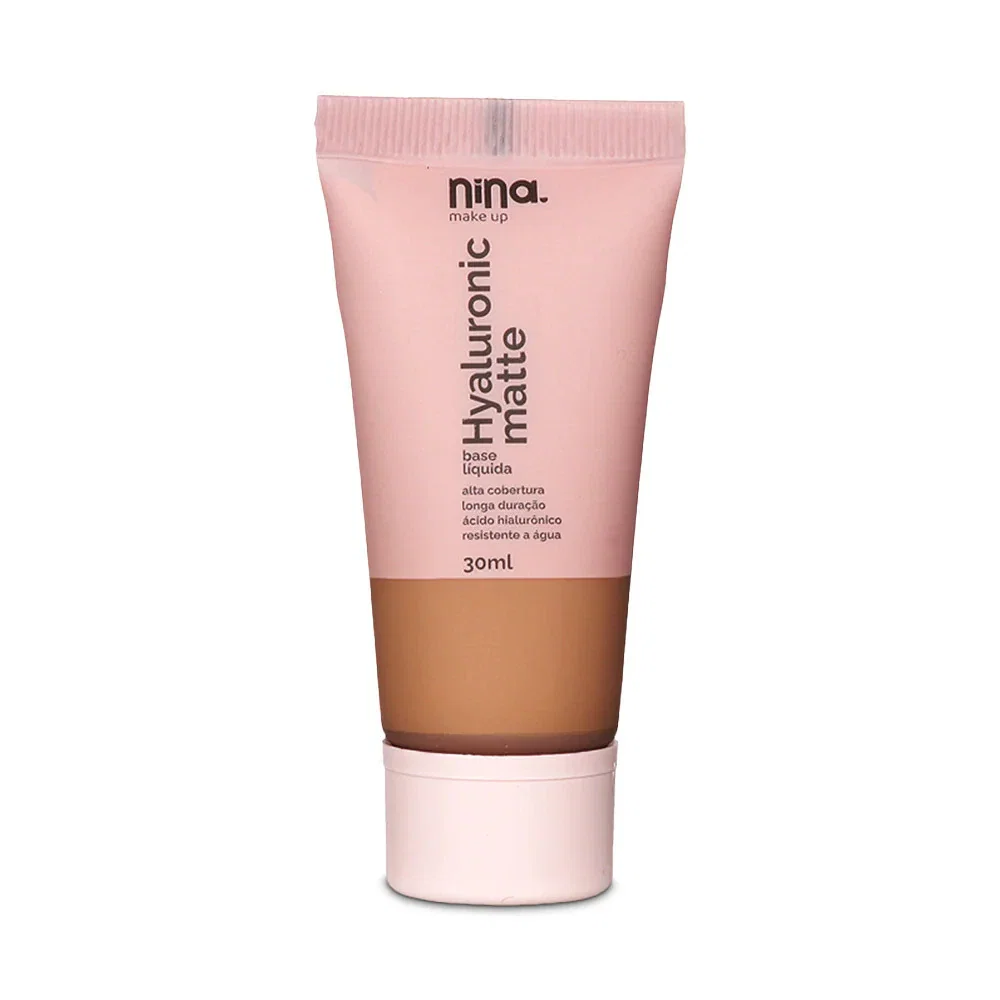 Base Líquida Nina Makeup Hyaluronic Matte Cor 5,5
