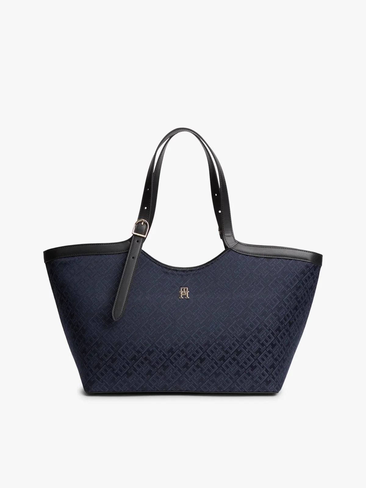 Bolsa Tote Jacquard com Monograma Th