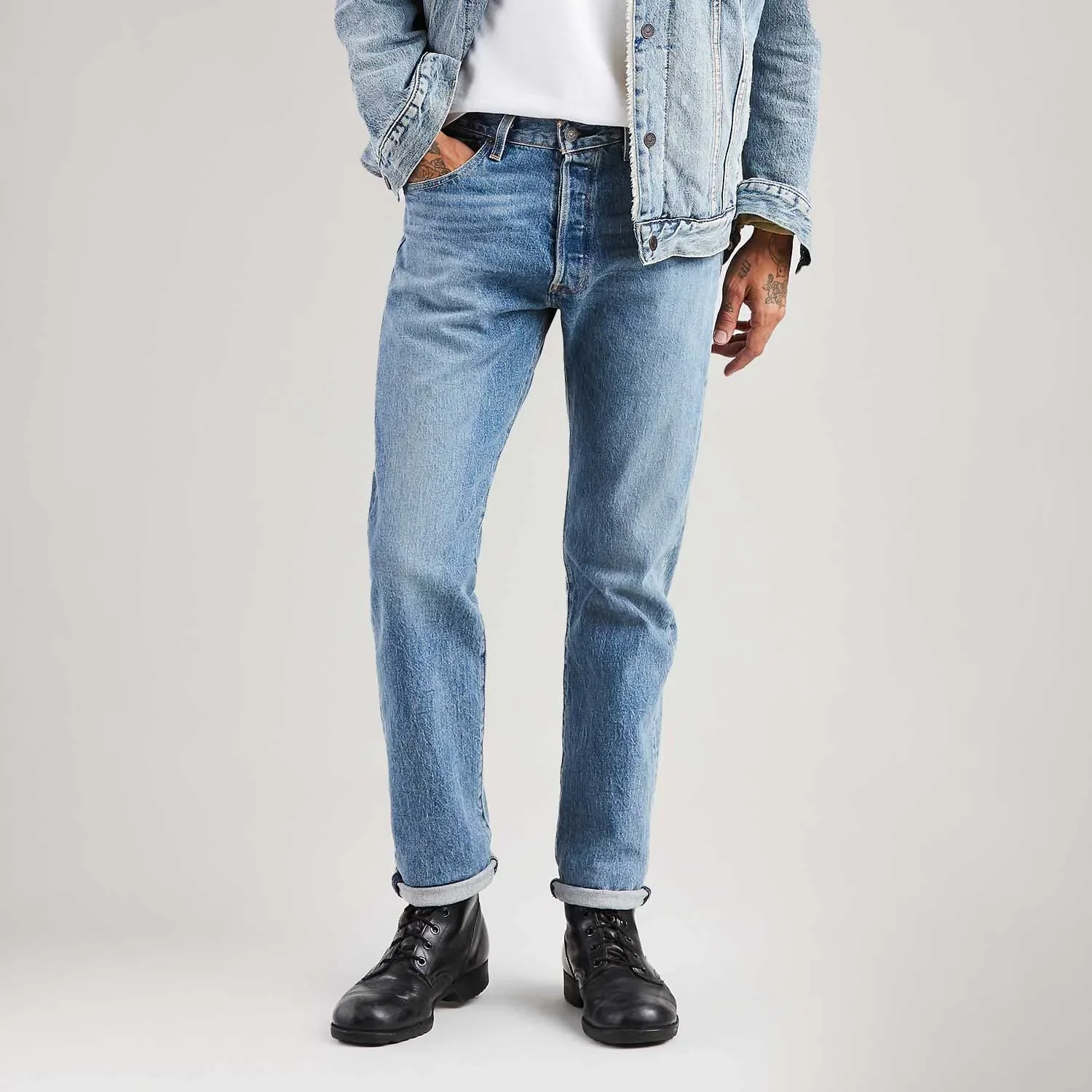 Calça Jeans Levi's® 501® Original Lavagem Clara — imagem 1