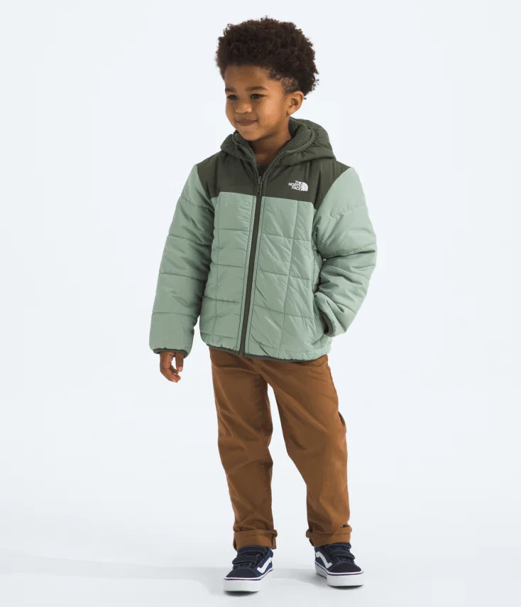 Jaqueta Infantil Kids Boys Reversible Shasta Full Zip Hooded Slate Moss / New Taupe Green