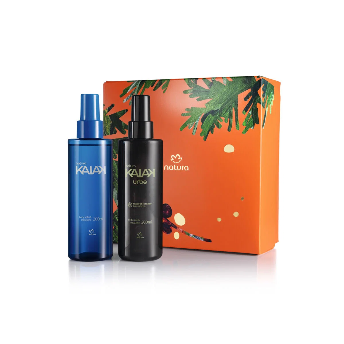Presente Natura Duo Body Splash Kaiak Masculino com 2 unidades de 200 ml