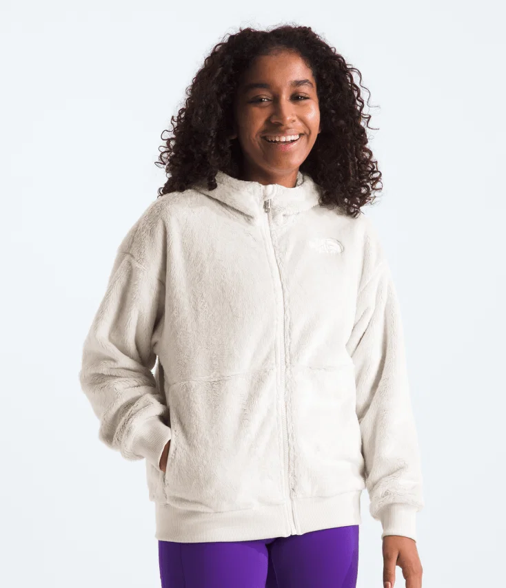 Fleece Infantil Teen Girls Osito Full Zip Hoodie White Dune
