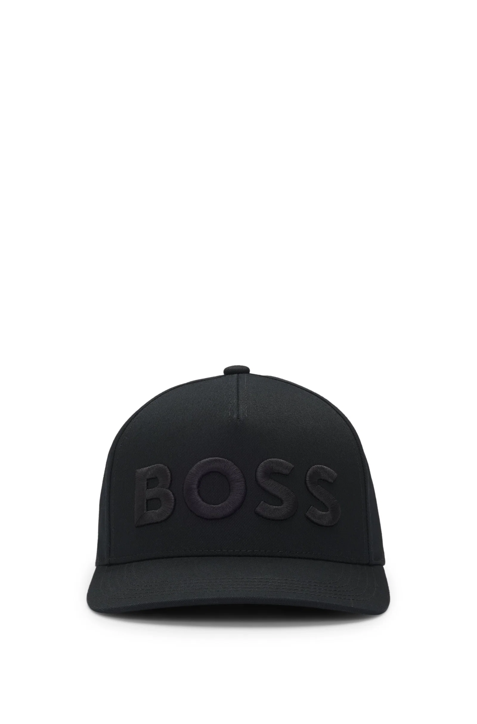 Boné De Sarja De Algodão Com Logo Bordado